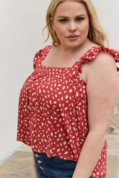 Be Stage Full Size Woven Top in Brick