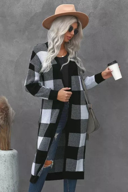 Buffalo Plaid Duster Cardigan