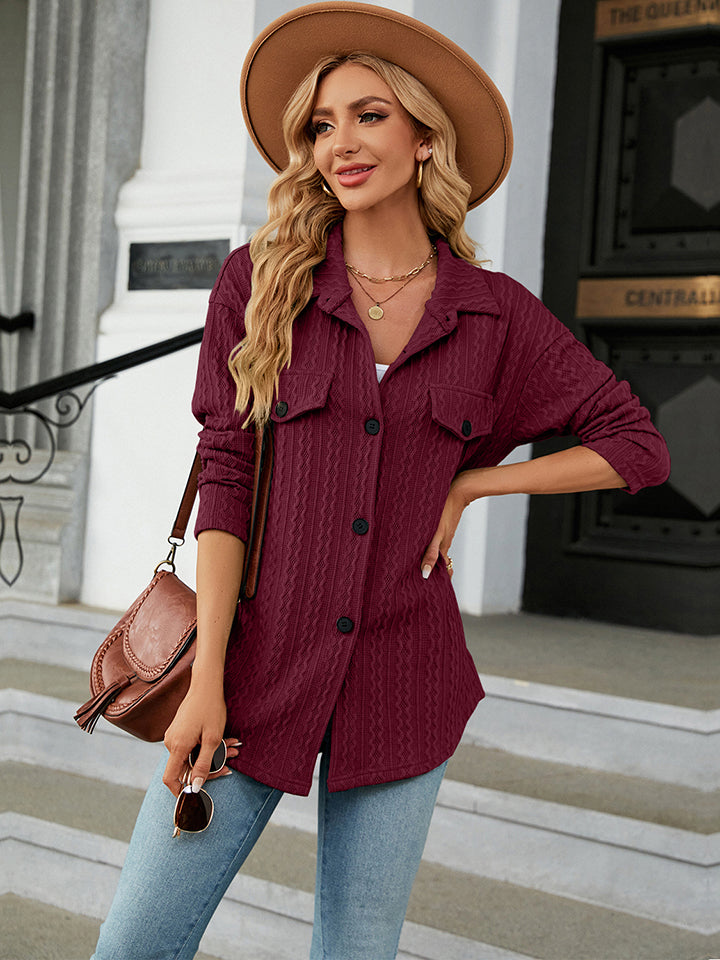 Collared Neck Long Sleeve Shirt