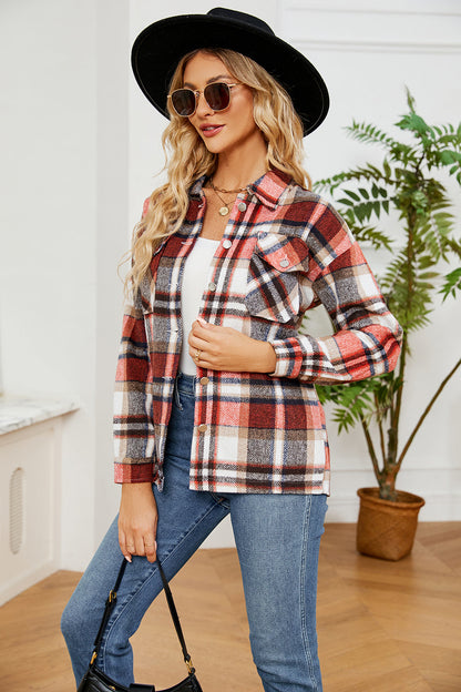 Collared Plaid Shacket