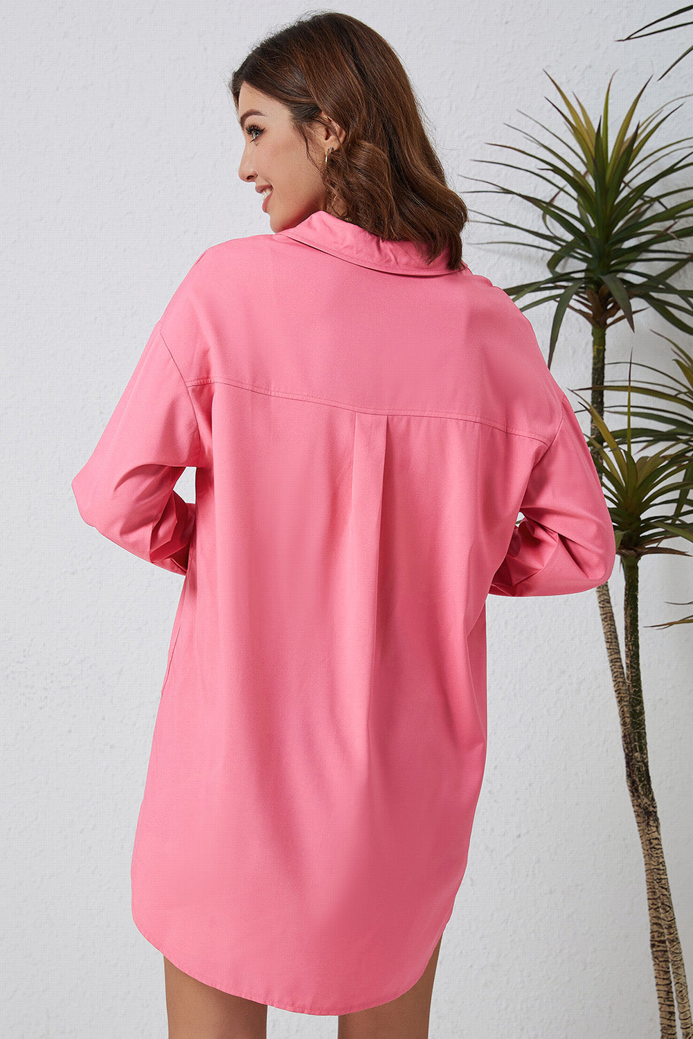 Double Take Dropped Shoulder Longline Shirt