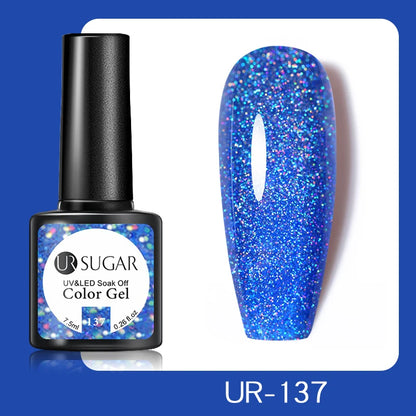 UR SUGAR 7.5ml Glitter Nude Color Nail Gel Polish Semi-permanent Varnish Soak Off Nail Art Base Top Coat UV LED Gel Manicure