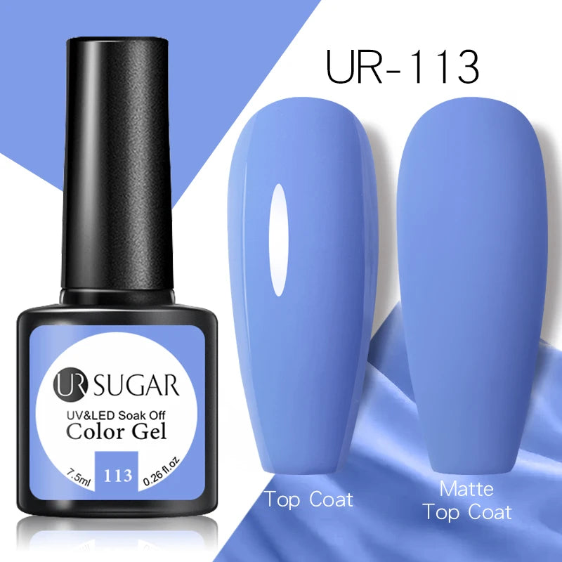 UR SUGAR 7.5ml Champagne Silver Reflective Glitter Gel Nail Polish Laser Sparkling Hybird Soak Off Nail Art UV LED Varnishes