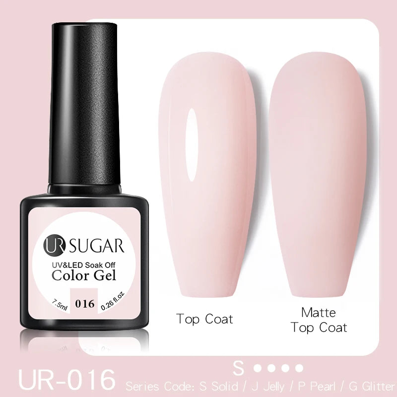 UR SUGAR Pink Nude Gold Glitter Nail Gel Polish Semi Permanent Varnish Nail Gel UV LED Manicure Nail Art Design