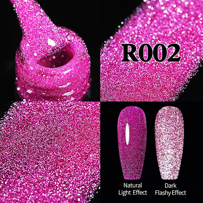 UR SUGAR 7.5ml Champagne Silver Reflective Glitter Gel Nail Polish Laser Sparkling Hybird Soak Off Nail Art UV LED Varnishes