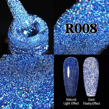 UR SUGAR 7.5ml Champagne Silver Reflective Glitter Gel Nail Polish Laser Sparkling Hybird Soak Off Nail Art UV LED Varnishes