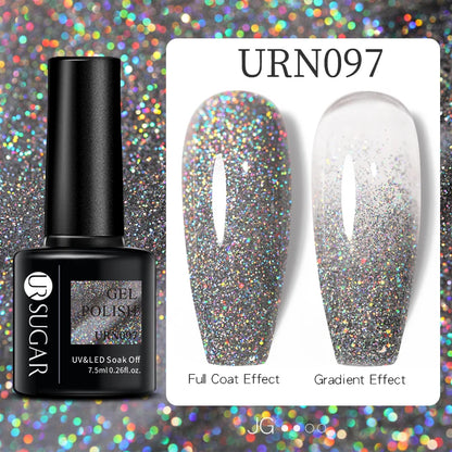 UR SUGAR 7.5ml Glitter Nude Color Nail Gel Polish Semi-permanent Varnish Soak Off Nail Art Base Top Coat UV LED Gel Manicure