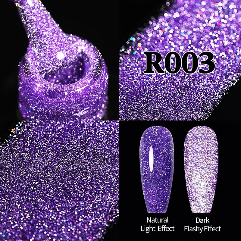 UR SUGAR 7.5ml Champagne Silver Reflective Glitter Gel Nail Polish Laser Sparkling Hybird Soak Off Nail Art UV LED Varnishes