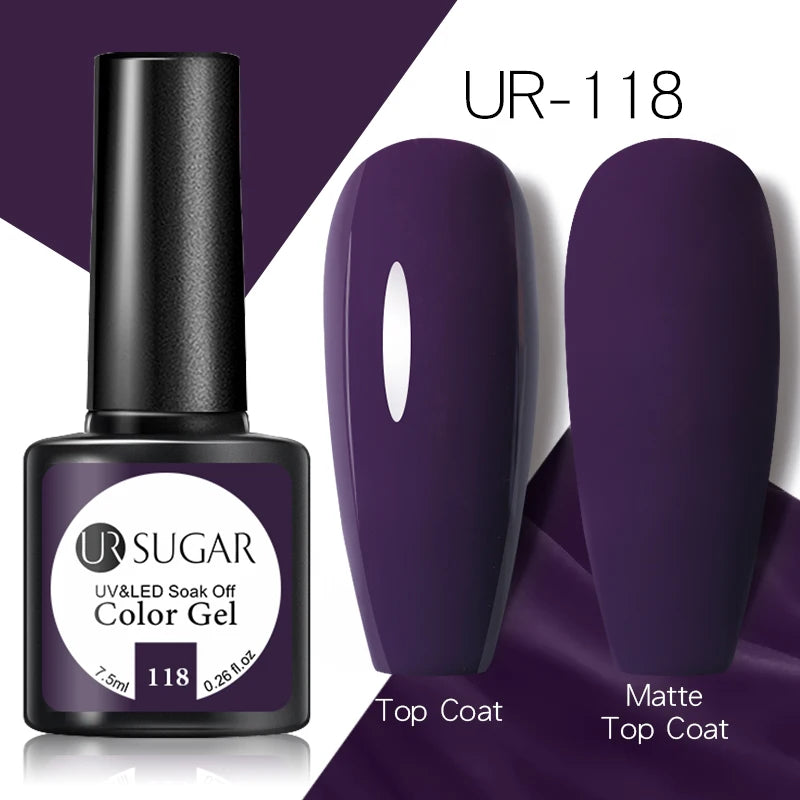 UR SUGAR 7.5ml Champagne Silver Reflective Glitter Gel Nail Polish Laser Sparkling Hybird Soak Off Nail Art UV LED Varnishes