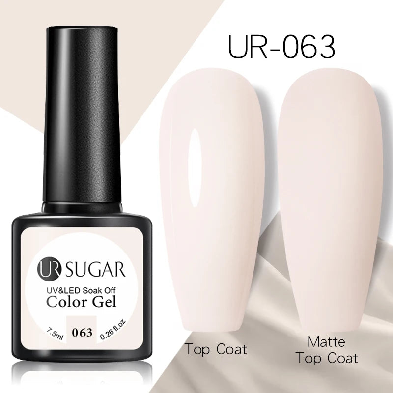 UR SUGAR 7.5ml Champagne Silver Reflective Glitter Gel Nail Polish Laser Sparkling Hybird Soak Off Nail Art UV LED Varnishes