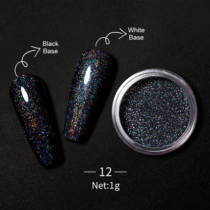 1Box Nail Mirror Glitter Powder Metallic Colorful Dust Metal Effect Nail Glitter Gold Nail Art UV Gel Polish Chrome Flakes Dust