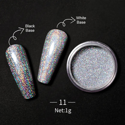 1Box Nail Mirror Glitter Powder Metallic Colorful Dust Metal Effect Nail Glitter Gold Nail Art UV Gel Polish Chrome Flakes Dust