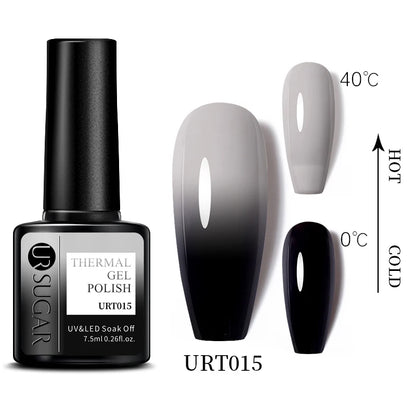 UR SUGAR Thermal Ultra-thin Nail Gel Polish 3 Layers Temperature Changing Gel Varnish Soak Off UV Led Nail Art Manicures