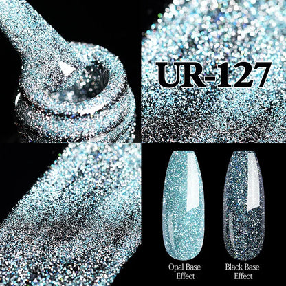 UR SUGAR 7.5ml Champagne Silver Reflective Glitter Gel Nail Polish Laser Sparkling Hybird Soak Off Nail Art UV LED Varnishes