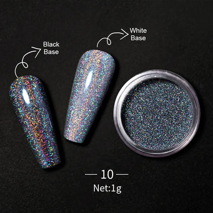 1Box Nail Mirror Glitter Powder Metallic Colorful Dust Metal Effect Nail Glitter Gold Nail Art UV Gel Polish Chrome Flakes Dust
