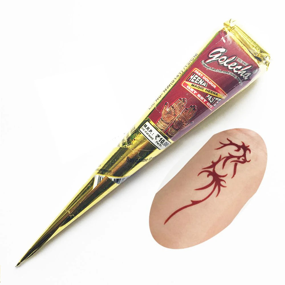 Black Henna Body Paint Arts Temporary Flash Tattoo Paste Cones Sexy Tattoo Indian Wedding Paint For Tattoo Supplies Wholsale
