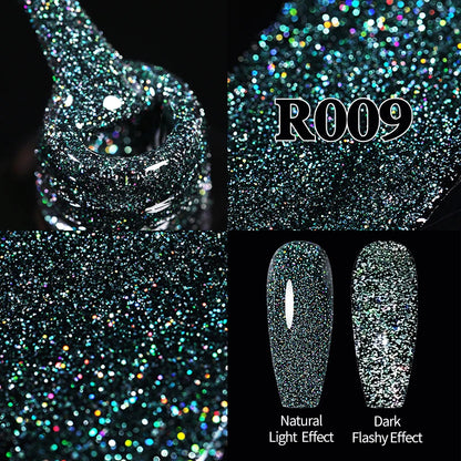 UR SUGAR 7.5ml Champagne Silver Reflective Glitter Gel Nail Polish Laser Sparkling Hybird Soak Off Nail Art UV LED Varnishes