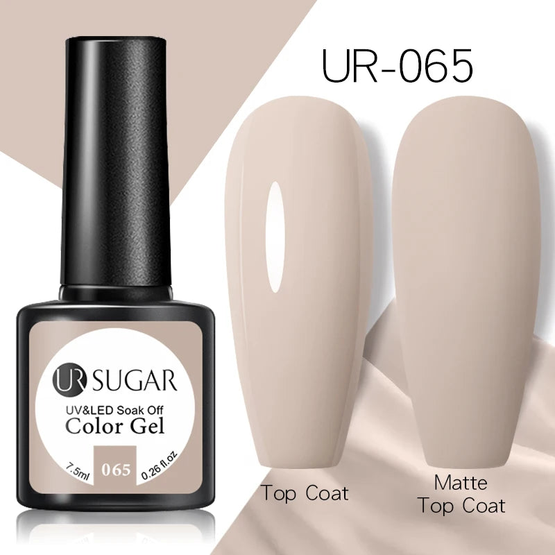 UR SUGAR 7.5ml Champagne Silver Reflective Glitter Gel Nail Polish Laser Sparkling Hybird Soak Off Nail Art UV LED Varnishes