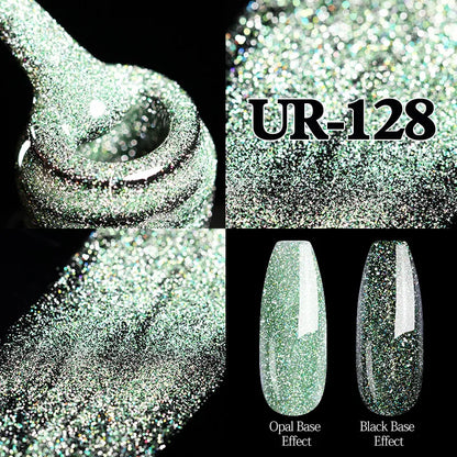 UR SUGAR 7.5ml Champagne Silver Reflective Glitter Gel Nail Polish Laser Sparkling Hybird Soak Off Nail Art UV LED Varnishes