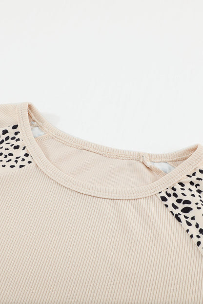 Leopard Raglan Sleeve Top