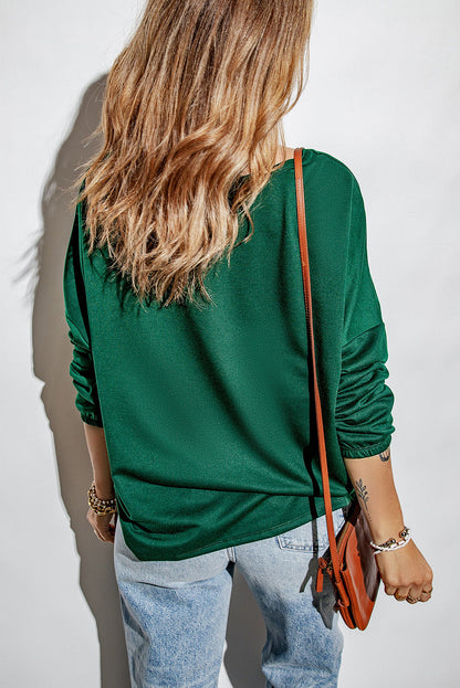 Lucky Clover Round Neck Blouse