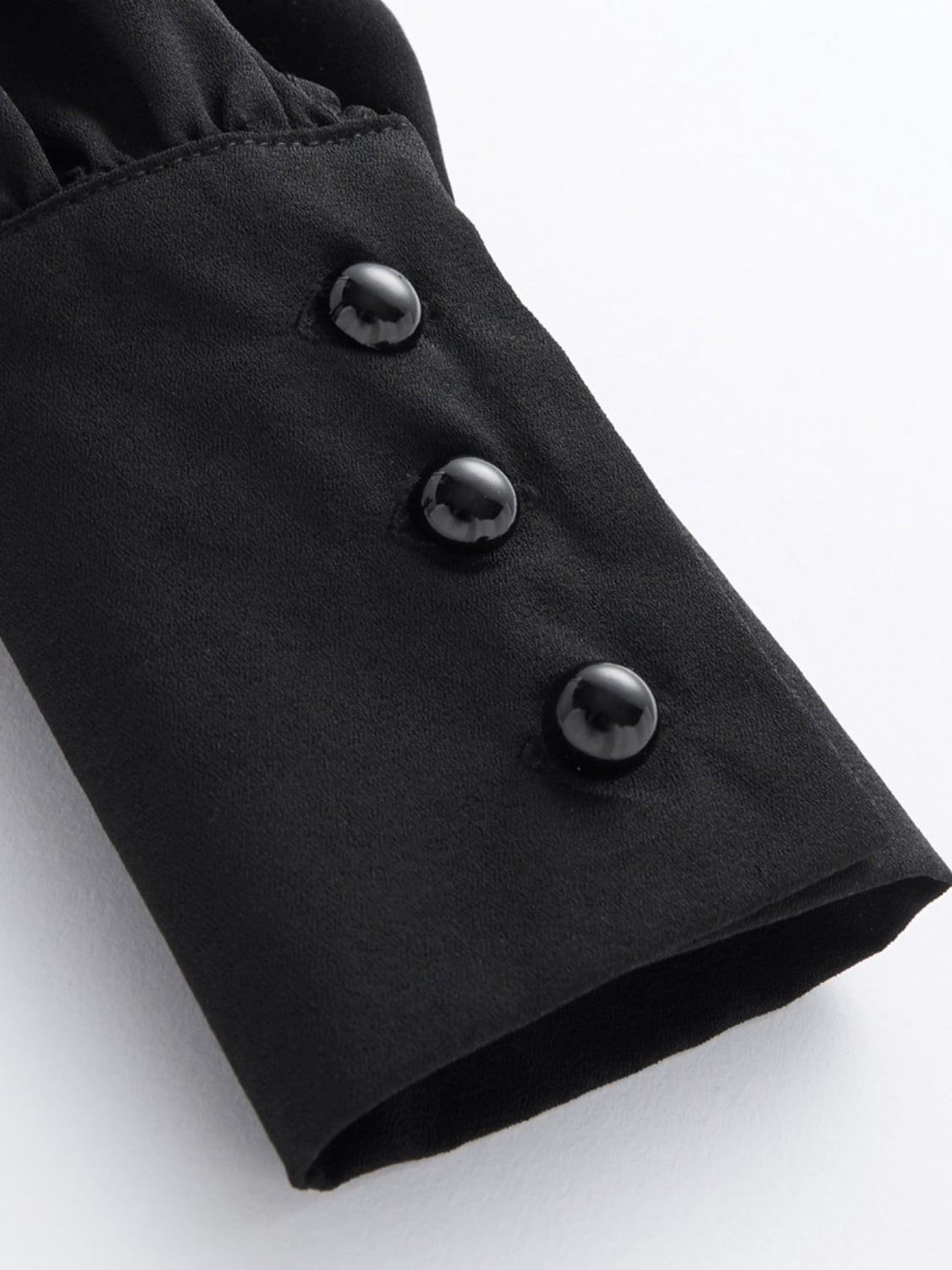 Mock Neck Lantern Sleeve Shirt