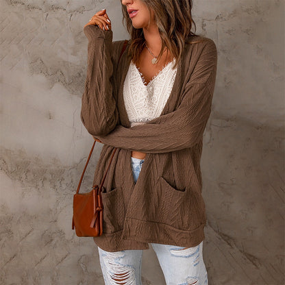 Fashion Wind Stylish Cardigan Warm Long Sleeves Knitwear