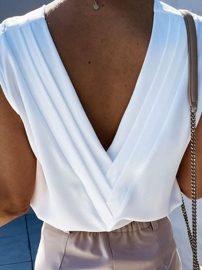 Women's Summer European and American Personalized Pullover Sleeveless V-neck Vest