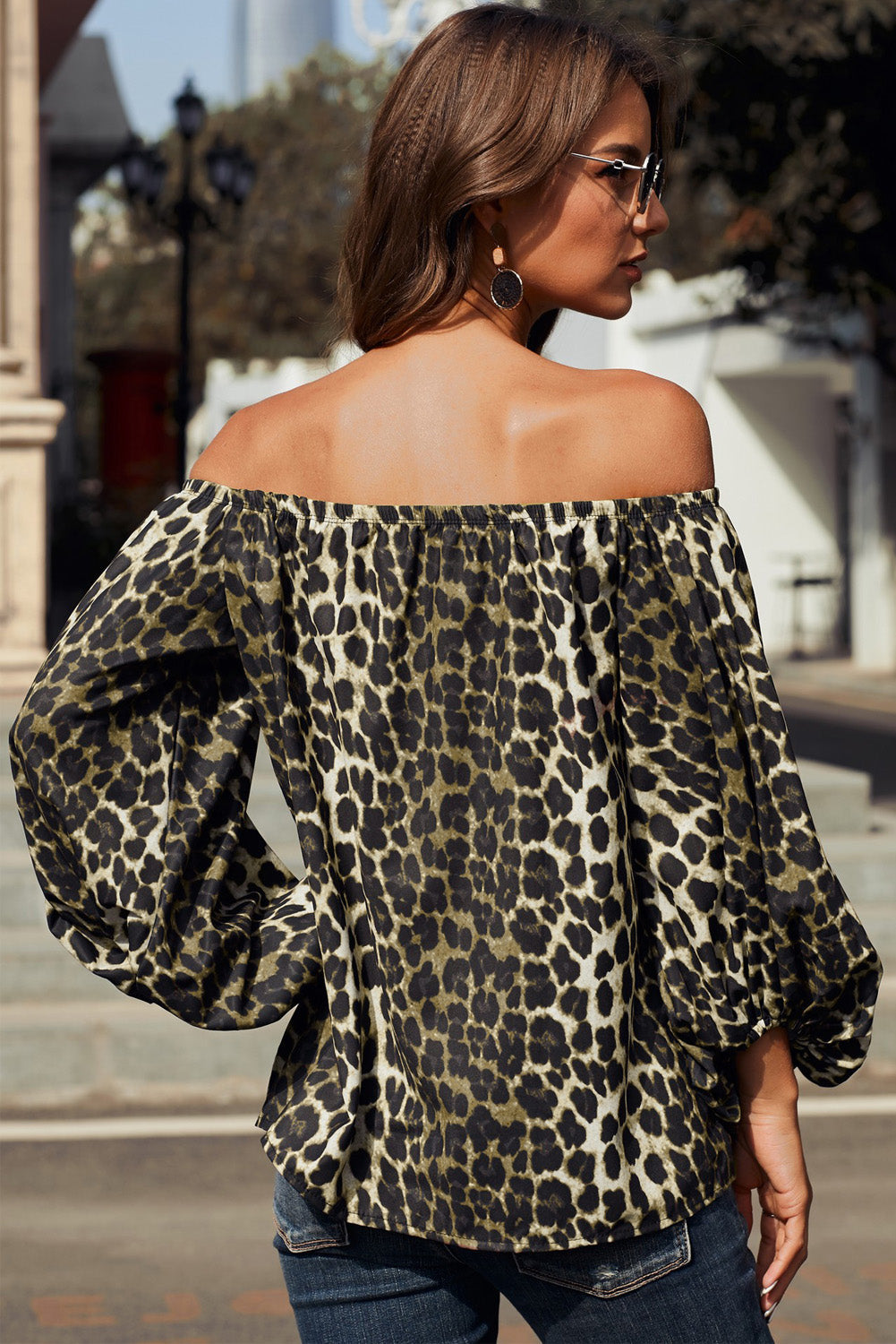 Off-Shoulder Balloon Sleeve Top