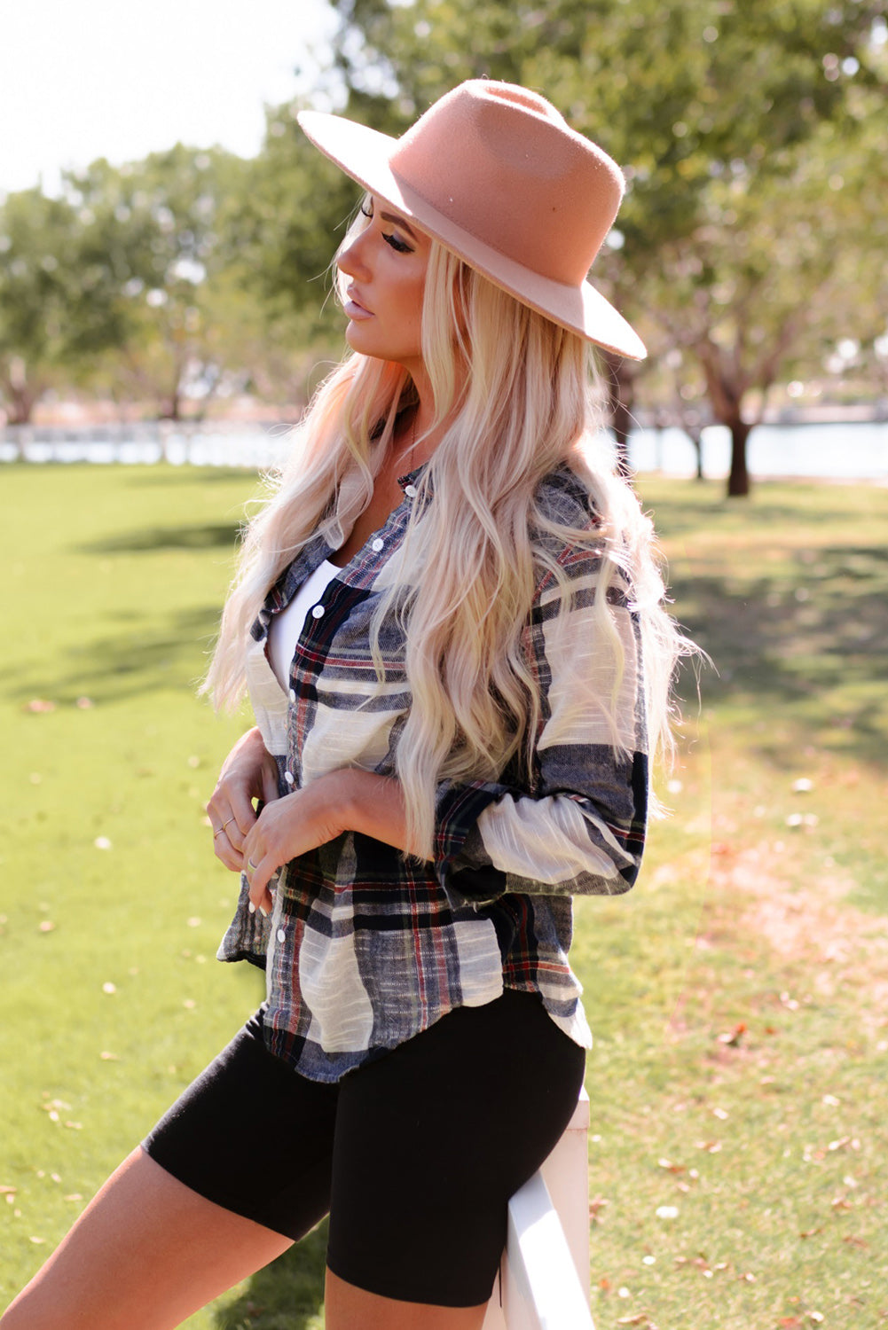 Plaid Button Up Long Sleeve Shirt