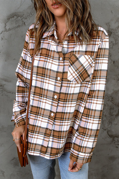 Plaid Button Up Long Sleeve Shirt