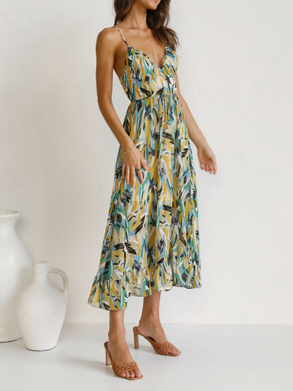 Printed Sleeveless Midi Cami dress