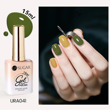 UR SUGAR 15ml Cafe Brown Series Color Gel  Autumn Colors Gel Varnishes All For Nails Soak Off UV LED Semi Permanent Nail Art