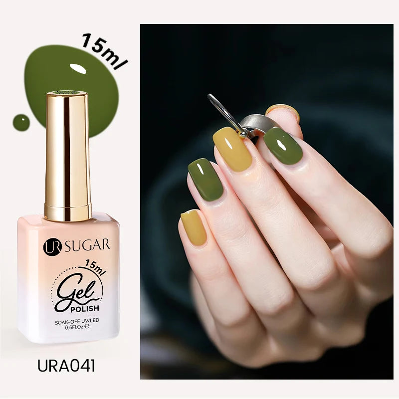 UR SUGAR 15ml Cafe Brown Series Color Gel  Autumn Colors Gel Varnishes All For Nails Soak Off UV LED Semi Permanent Nail Art