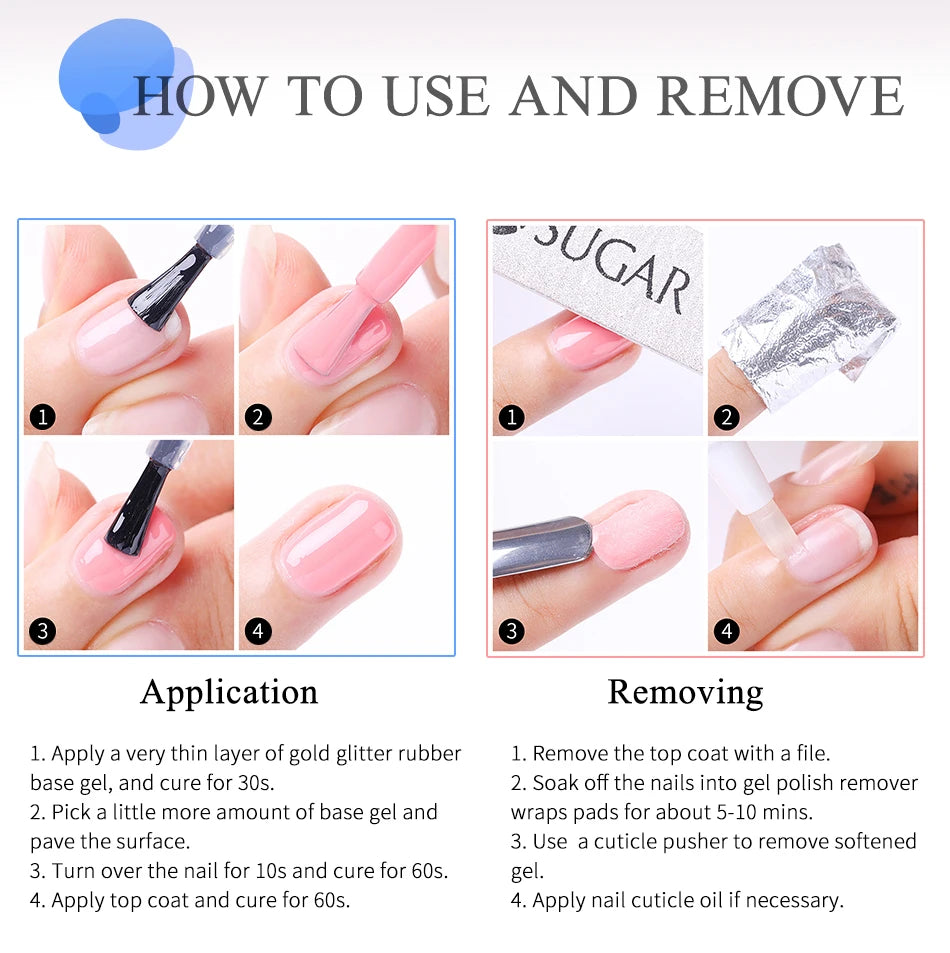 UR SUGAR 7ml Snowflake Gel Nail Polish Semi Permanent Milky White Glitter Snow Sequins Soak Off UV Nails Art Varnish Manicure