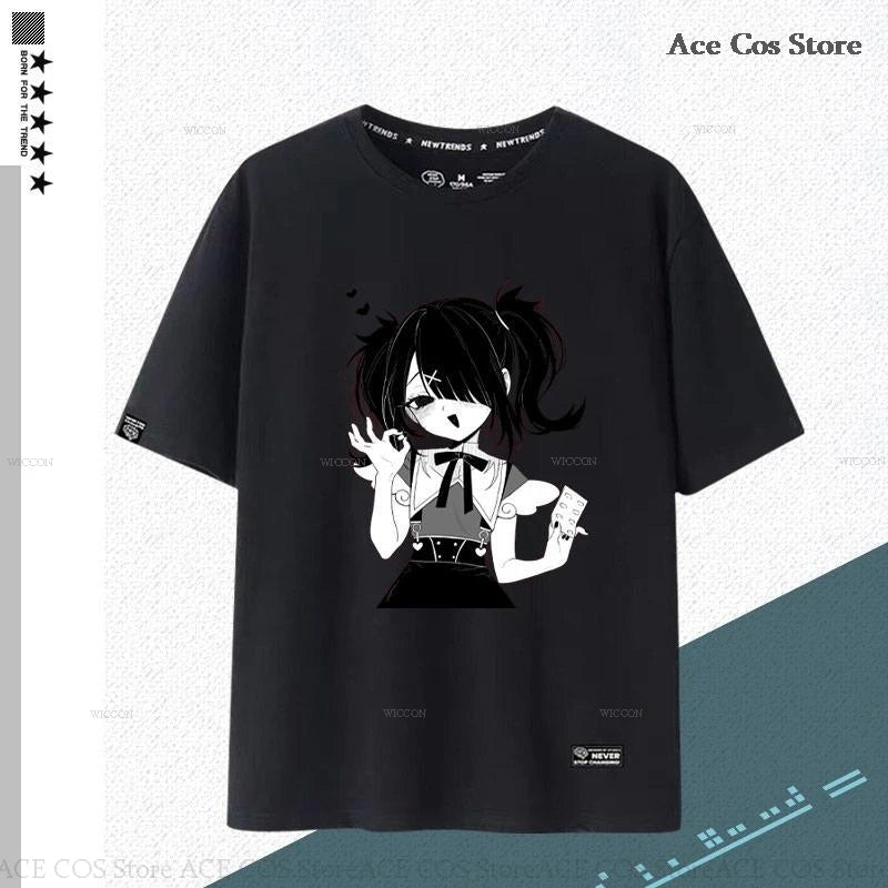 NEEDY GIRL OVERDOSE Kangel Rain Black T-shirt Jirai Kei Graphic Ita Tee Unisex Outfit Top Short Sleeve Kawaii Doujin Clothes