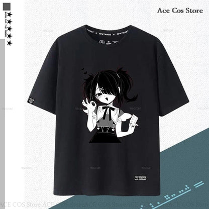 NEEDY GIRL OVERDOSE Kangel Rain Black T-shirt Jirai Kei Graphic Ita Tee Unisex Outfit Top Short Sleeve Kawaii Doujin Clothes