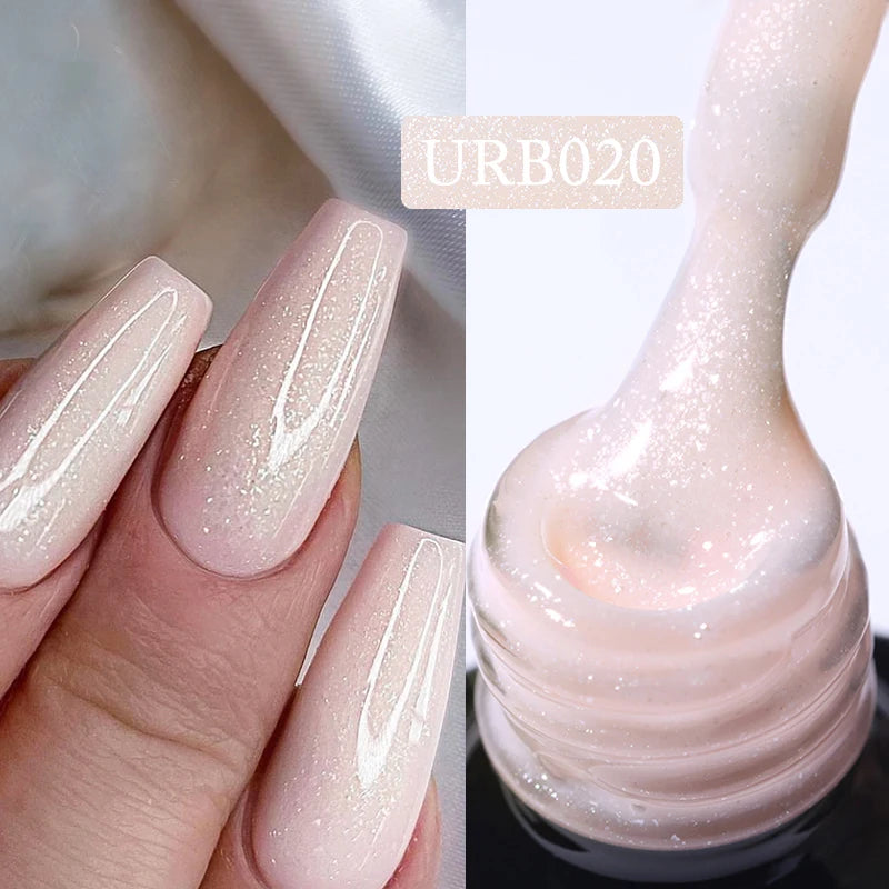 UR SUGAR 7ml Aurora Rubber Base Gel Nail Polish Sparking Glitter Chrome Semi Permanent Soak Off UV LED Nail Art Supplies Vernis