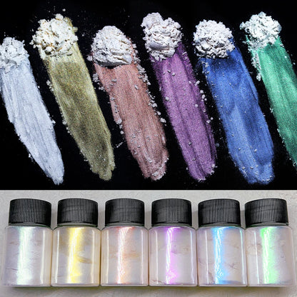 10g Pearl Aurora Nail Powder Purple Pink Blue Chrome Glitter Pigment Dust UV Gel Polish Nail Art Dipping Powder Manicure