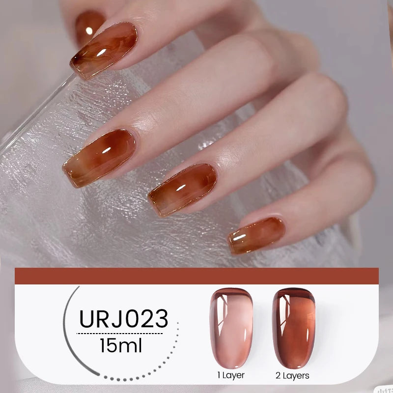 UR SUGAR 15ml Cafe Brown Series Color Gel  Autumn Colors Gel Varnishes All For Nails Soak Off UV LED Semi Permanent Nail Art