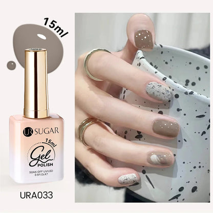 UR SUGAR 15ml Cafe Brown Series Color Gel  Autumn Colors Gel Varnishes All For Nails Soak Off UV LED Semi Permanent Nail Art