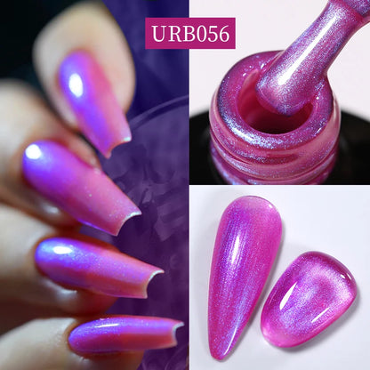 UR SUGAR 7ml Aurora Rubber Base Gel Nail Polish Sparking Glitter Chrome Semi Permanent Soak Off UV LED Nail Art Supplies Vernis