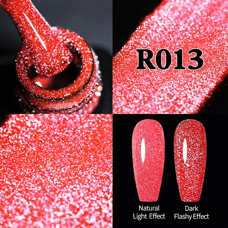 UR SUGAR 7.5ml Champagne Silver Reflective Glitter Gel Nail Polish Laser Sparkling Hybird Soak Off Nail Art UV LED Varnishes