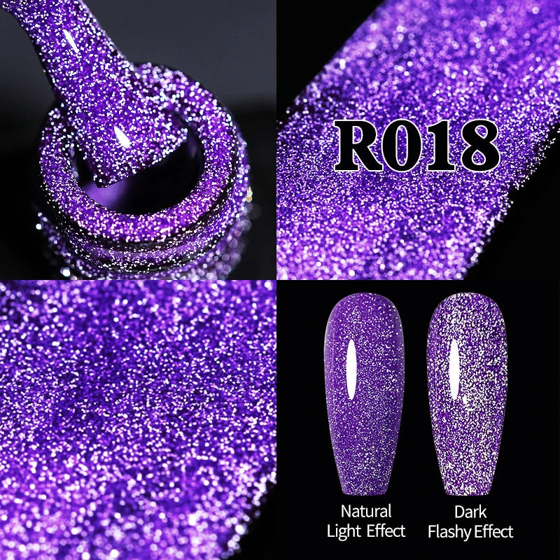 UR SUGAR 7.5ml Champagne Silver Reflective Glitter Gel Nail Polish Laser Sparkling Hybird Soak Off Nail Art UV LED Varnishes