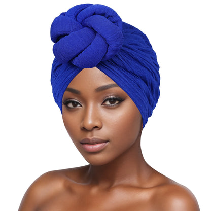 Women's Fashion Turbans New Bubble Cloth Large Plate Flower Elastic Leisure Comfortable and Breathable Daily Hat Headband Hat