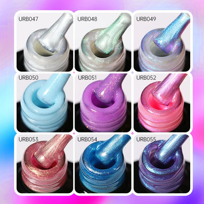 UR SUGAR 7ml Aurora Rubber Base Gel Nail Polish Sparking Glitter Chrome Semi Permanent Soak Off UV LED Nail Art Supplies Vernis