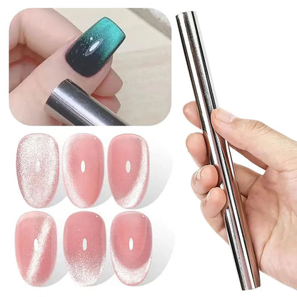 15cm Big Cylinder Double-head Magnet Stick For Nail Gel Polish Cat Eye Design 9D Gradient Ombre Effect Nail Art Manicure Tools