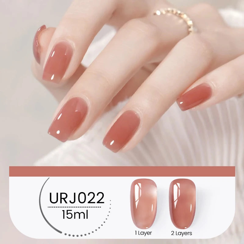 UR SUGAR 15ml Cafe Brown Series Color Gel  Autumn Colors Gel Varnishes All For Nails Soak Off UV LED Semi Permanent Nail Art