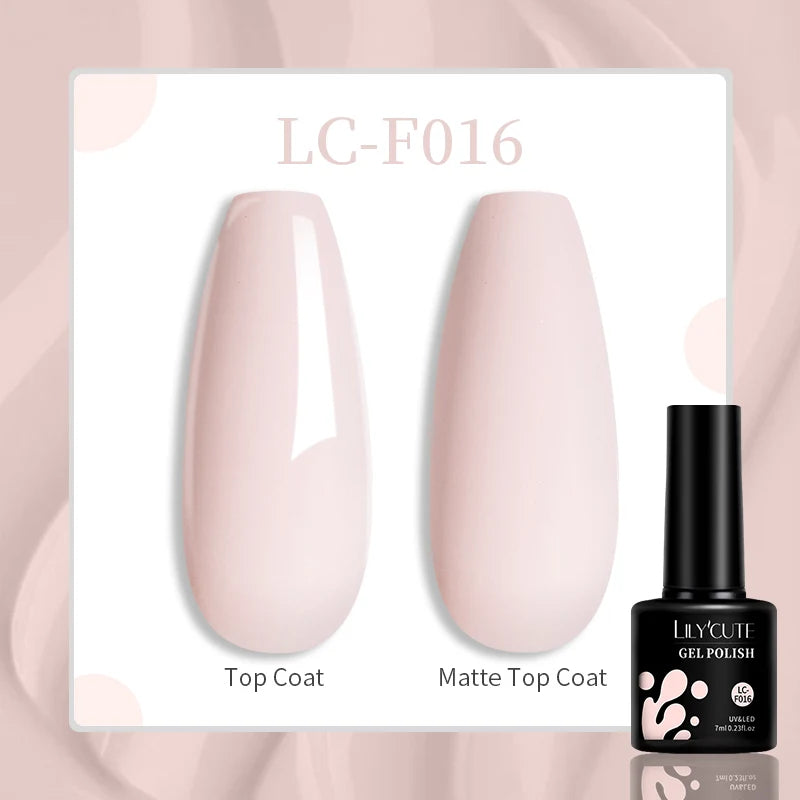 LILYCUTE Nude Glitter Color Sparkling Gel Nail Polish Spring Long Lasting For Manicure Soak Off Nail Base Top Coat Gel Varnish