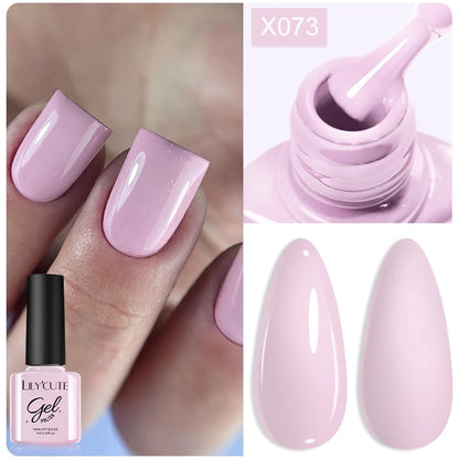 LILYCUTE 7ml Autumn Red Brown Gel Nail Polish 125 Colors All For Manicure Semi Permanent Soak Off Base Top Coat Nail Art Varnish